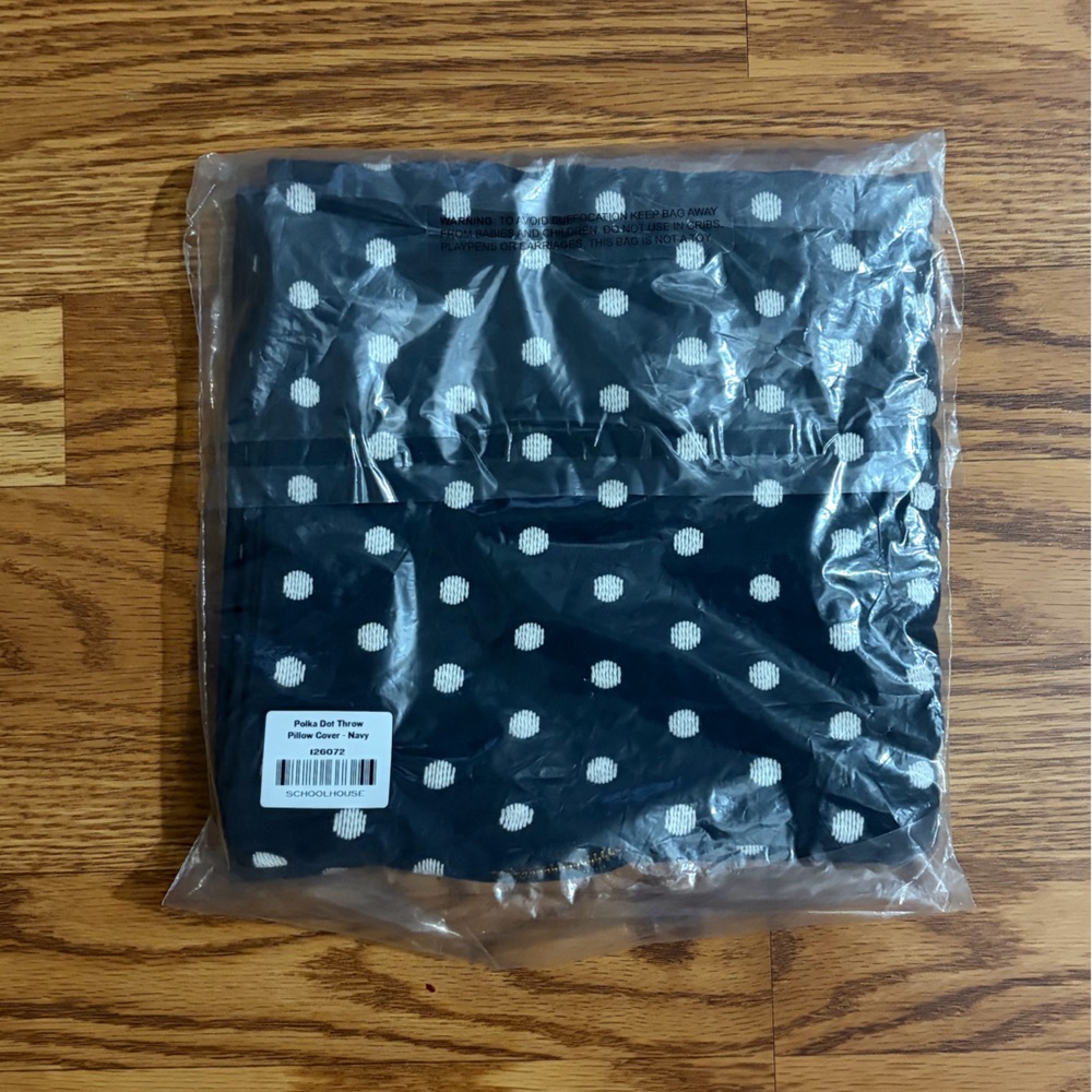 NEW Schoohouse Polka Dot Throw Pillow Cover - Picture 2 of 4